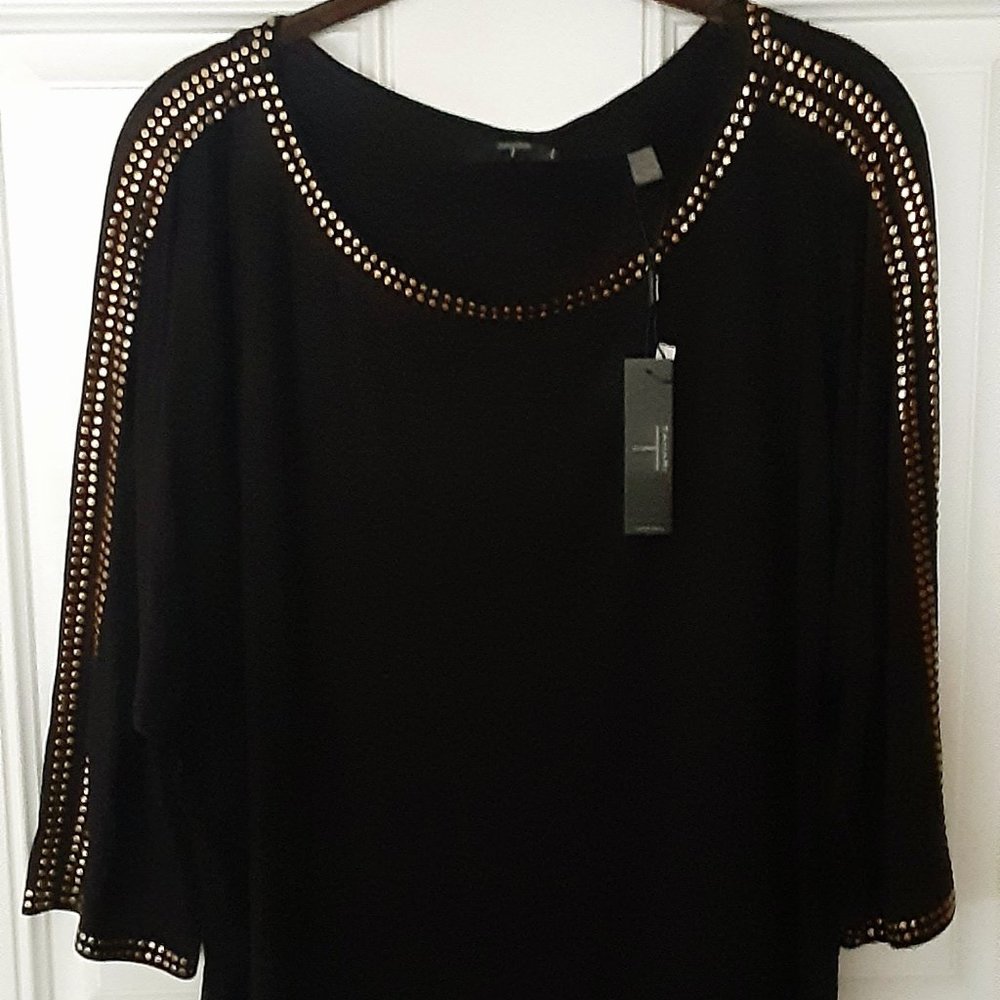 TAHARI Black Blouse
